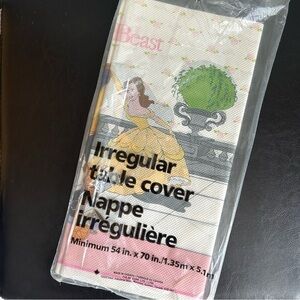 90s Vintage Beauty and The Beast Table Cloth